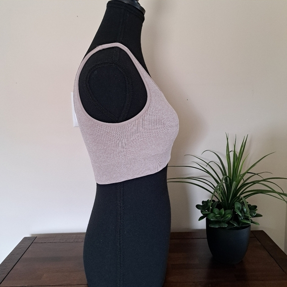 Aerie Ribbed Bra Women's Size Small Oatmeal Beige Colour Neutral EUC - Picture 3 of 10